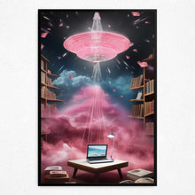 Load image into Gallery viewer, Cosmic Eclipsia: Bibliophilic Encounter - Framed
